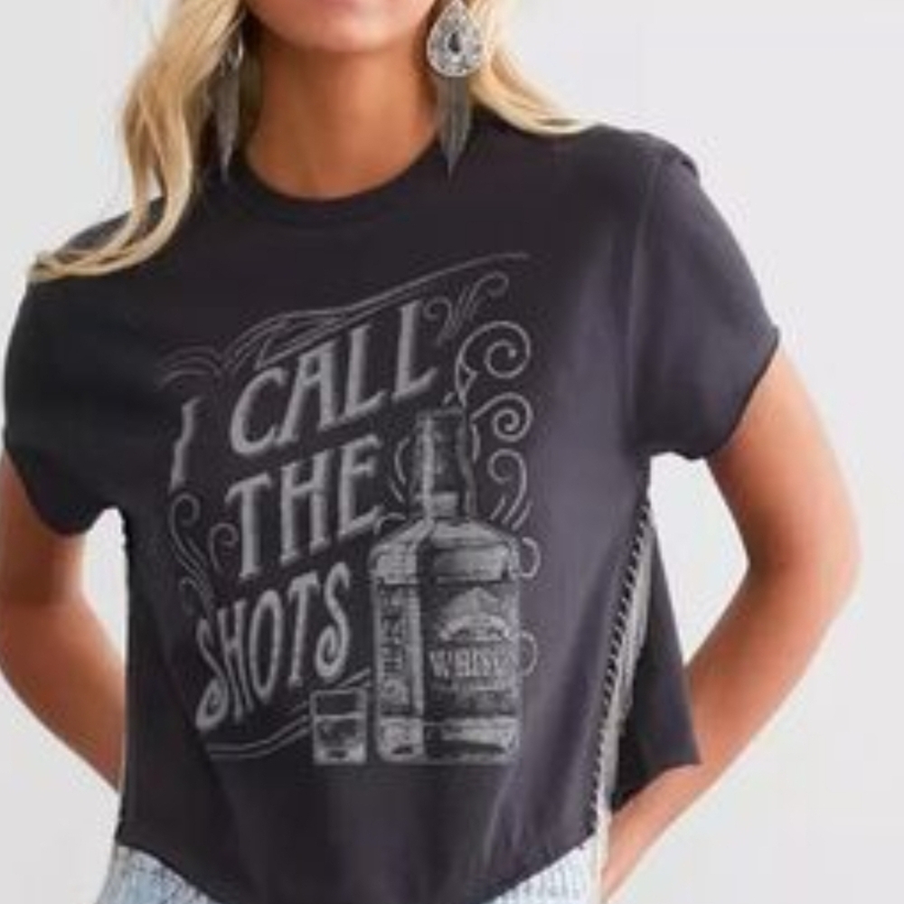Rebels Black Graphic Crop Top